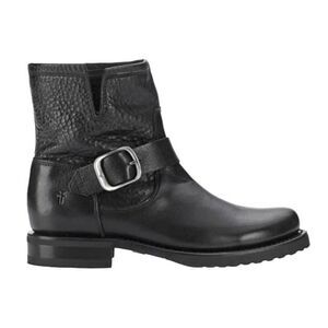 FRYE  BLACK LEATHER VERONICA BUCKLE BOOT NEW IN BOX